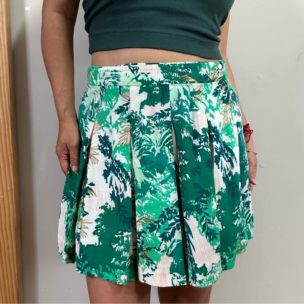 Anthropologie Elevenses Pleated Skort